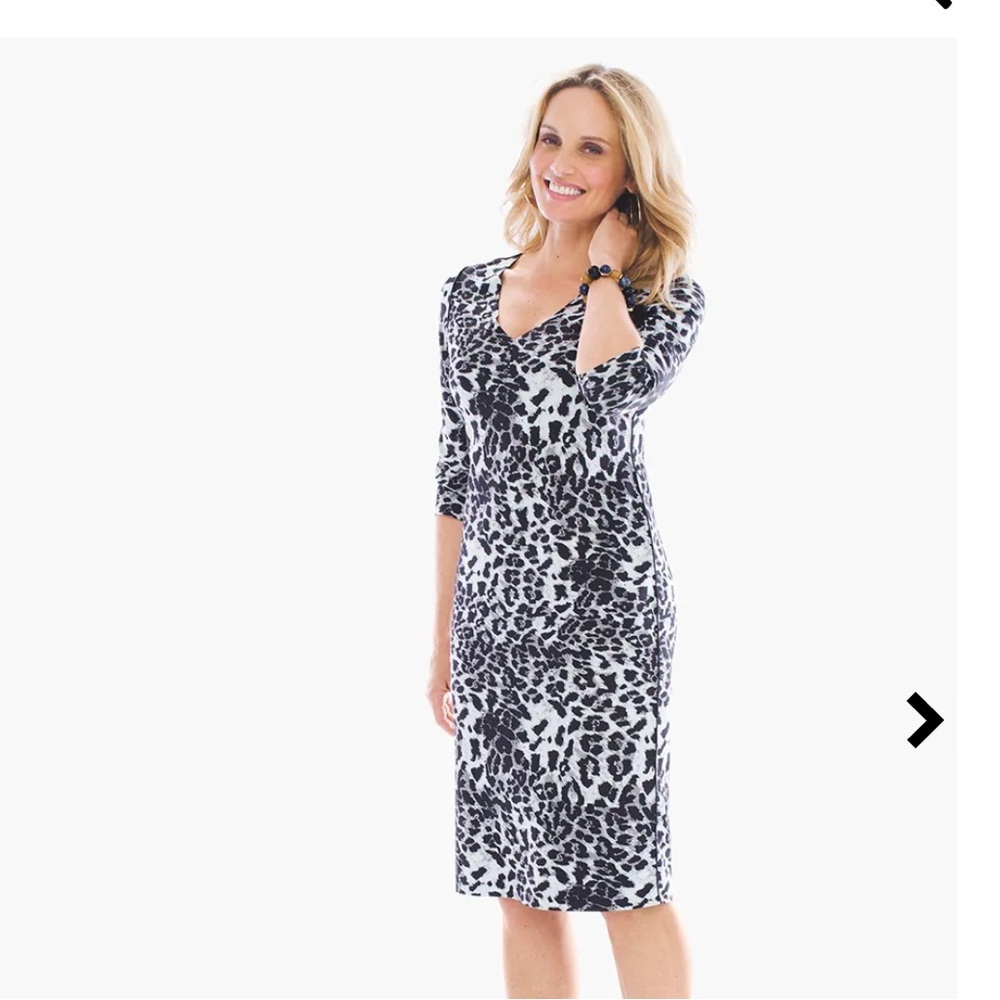 Chico’s Size 1 Reversible Dress - Picture 2 of 5